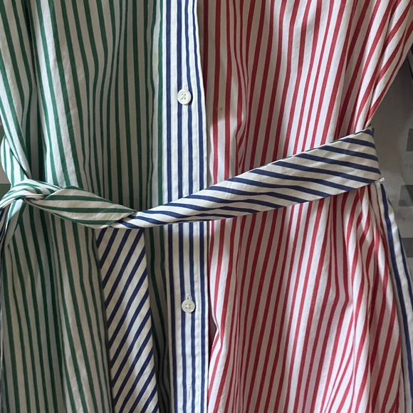 Brooks Brothers Striped Multicolor Shirtdress Sz 8 - Picture 2 of 4